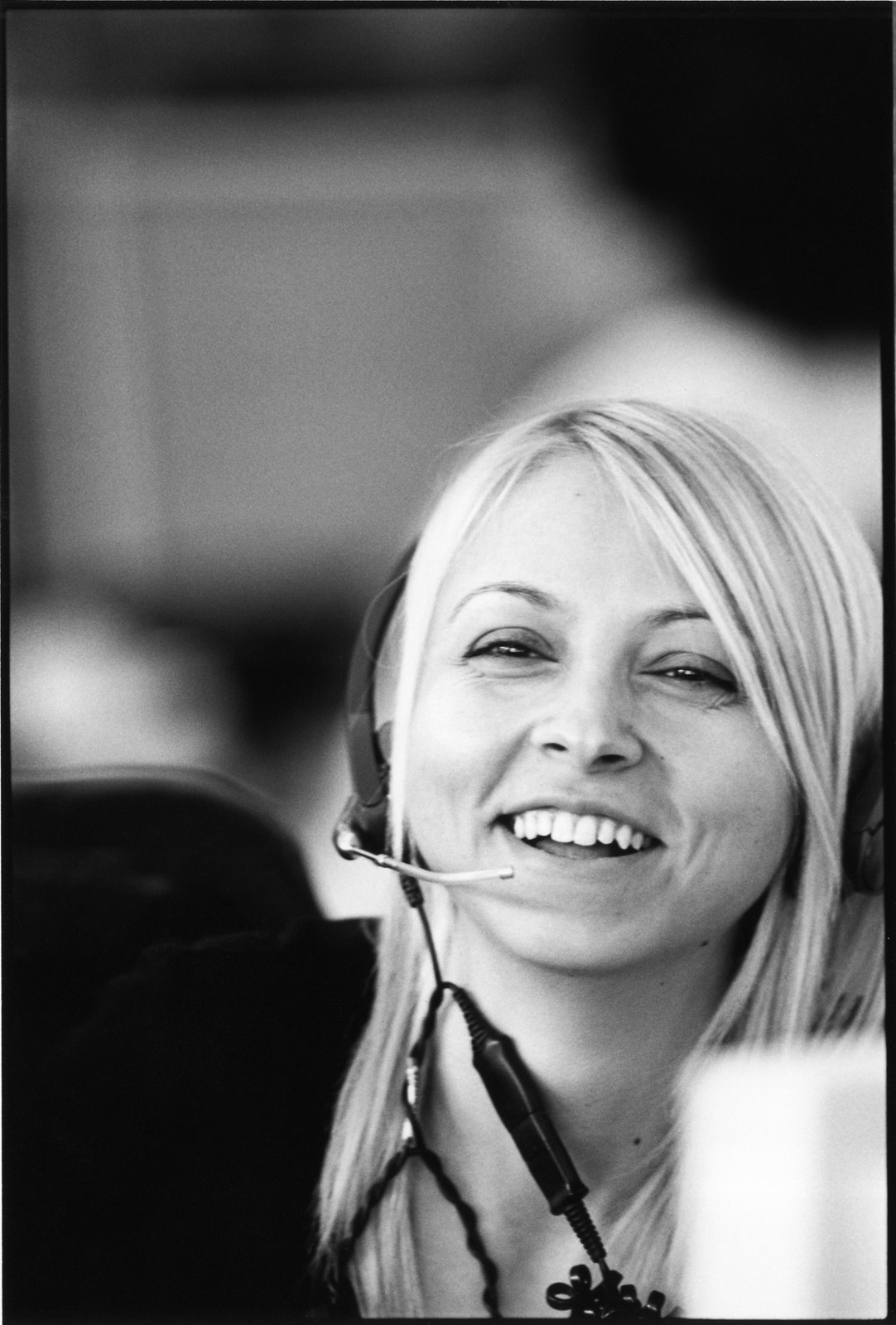 Smiling assistant, Paris, 2005